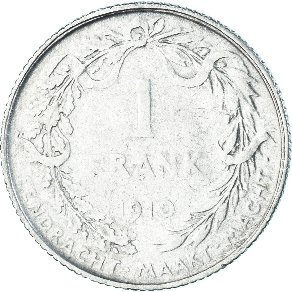 Coin, Belgium, Albert I, Franc, 1910, Brussels, VF(20-25), Silver, KM:73.1