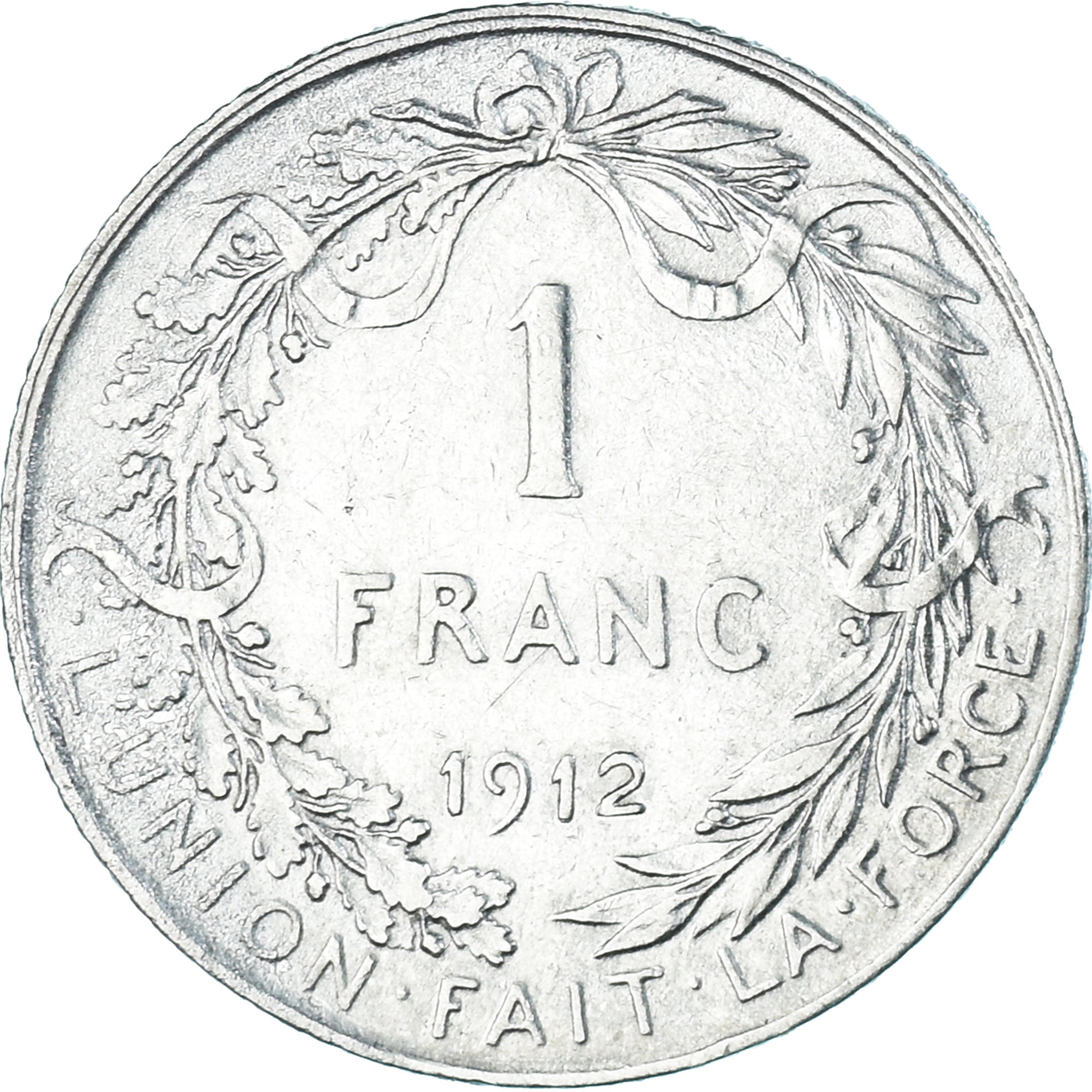 Coin, Belgium, Albert I, Franc, 1912, Brussels, EF(40-45), Silver, KM:72