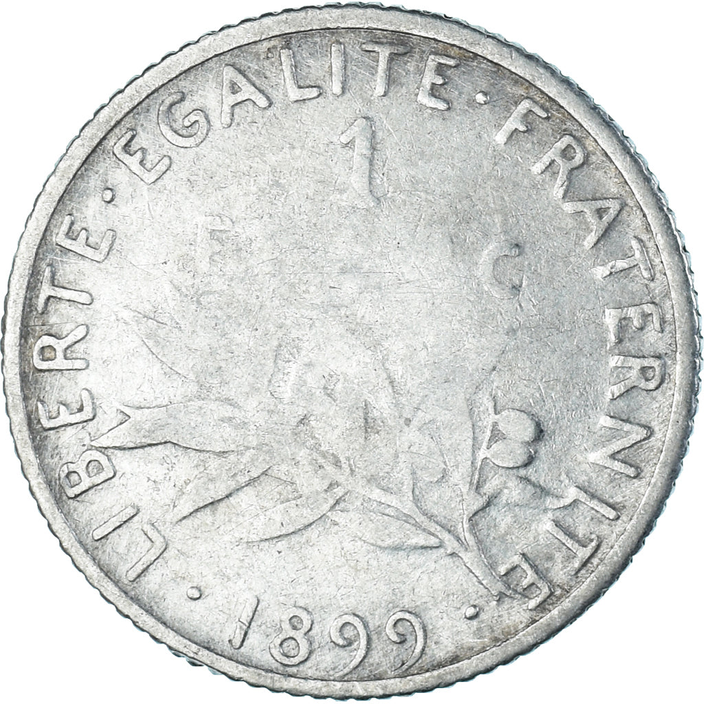 Monnaie, France, Semeuse, Franc, 1899, Paris, B+, Argent, Gadoury:467, KM:844.1