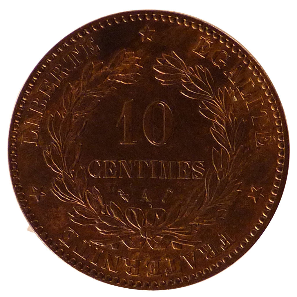Francia, Cérès, 10 Centimes, 1890, Paris, SPL, Bronzo, KM:815.1, Gadoury:265a