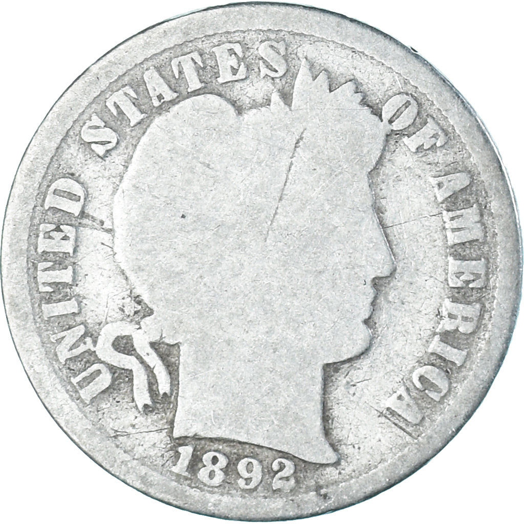 Münze, Vereinigte Staaten, Barber Dime, Dime, 1892, U.S. Mint, Philadelphia
