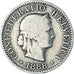 Münze, Schweiz, 5 Rappen, 1888, Bern, S+, Kupfer-Nickel, KM:26