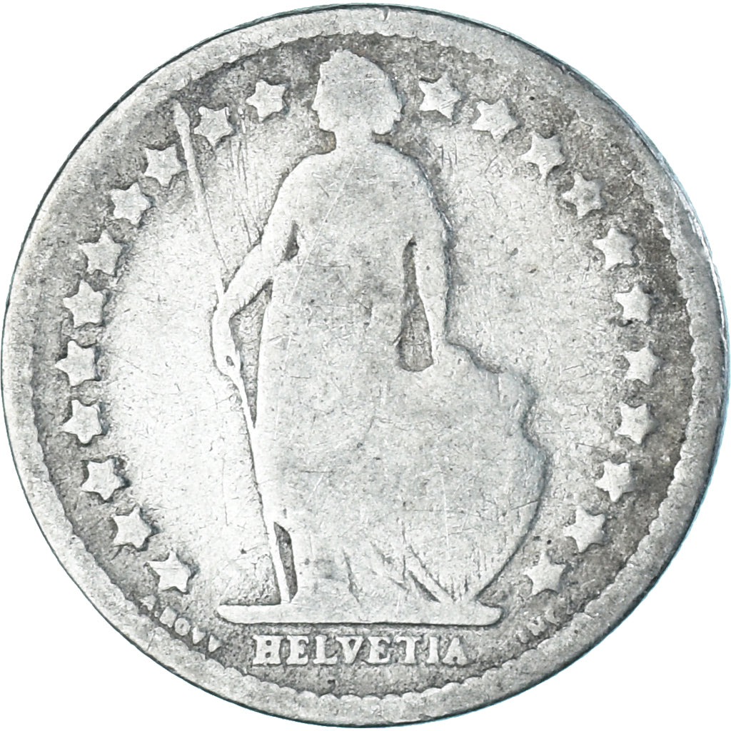 Coin, Switzerland, 1/2 Franc, 1881, Bern, F(12-15), Silver, KM:23