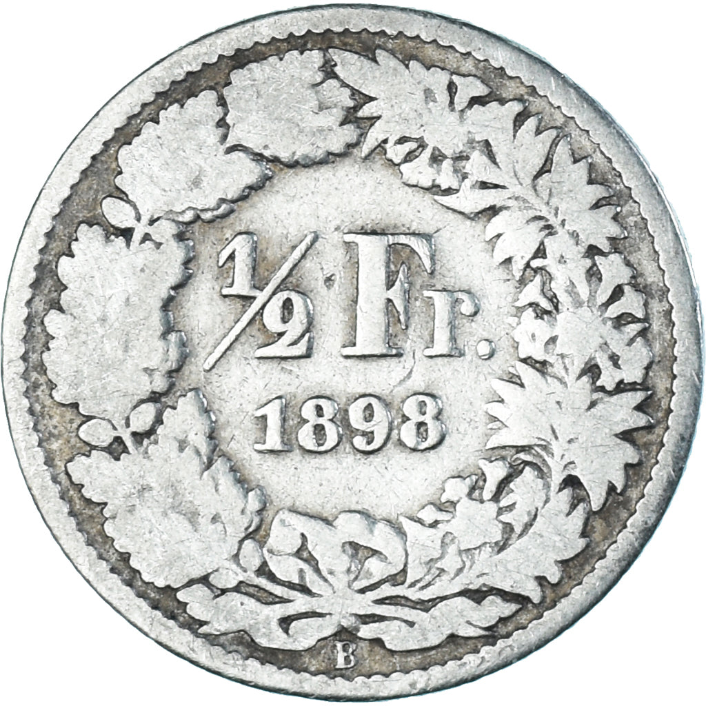 Monnaie, Suisse, 1/2 Franc, 1898, Bern, B+, Argent, KM:23