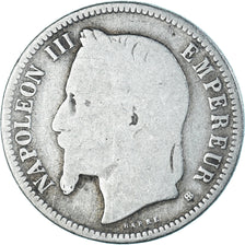 Moneta, Francja, Napoleon III, Franc, 1870, Strasbourg, F(12-15), Srebro