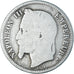 Moneta, Francja, Napoleon III, Franc, 1870, Strasbourg, F(12-15), Srebro