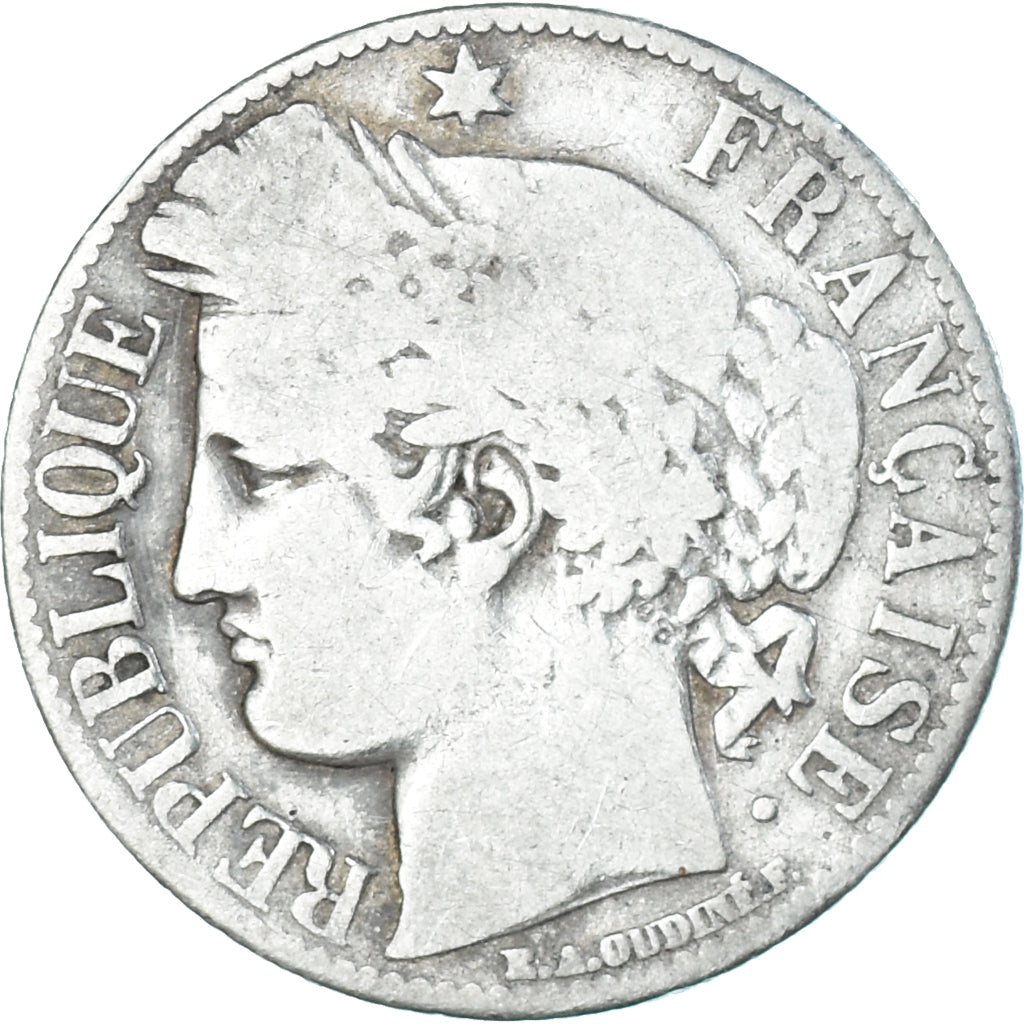 Moneta, Francja, Cérès, Franc, 1872, Paris, F(12-15), Srebro, KM:822.1