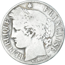 Moneta, Francja, Cérès, Franc, 1872, Paris, F(12-15), Srebro, KM:822.1
