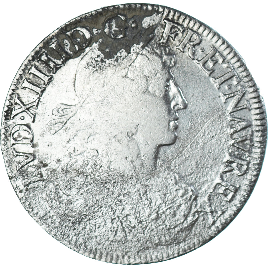 Moeda, França, Louis XIV, Écu au buste juvénile, Ecu, 1664, Bayonne