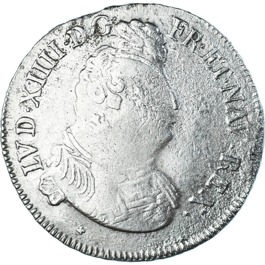 Munten, Frankrijk, Louis XIV, Écu aux insignes, Ecu, 1702, Riom, réformé
