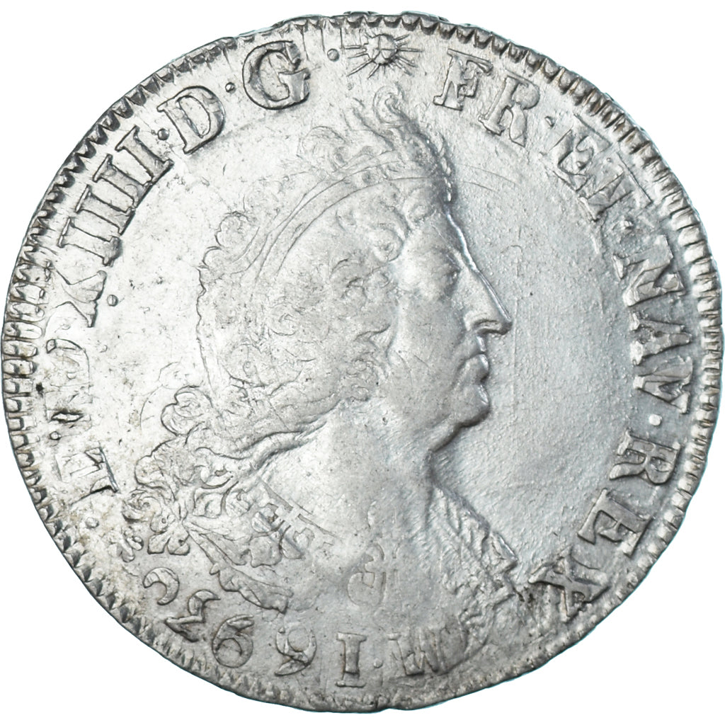 Coin, France, Louis XIV, Ecu aux Insignes, Lille, réformé, VF(30-35), Silver