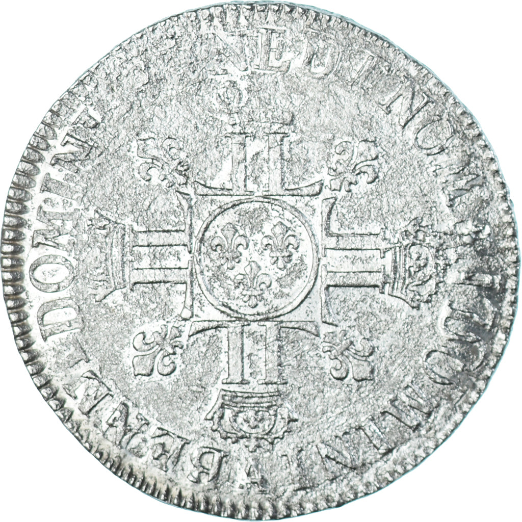 Moeda, França, Louis XIV, Ecu aux 8 L 2e type, Paris, réformé, VF(20-25)