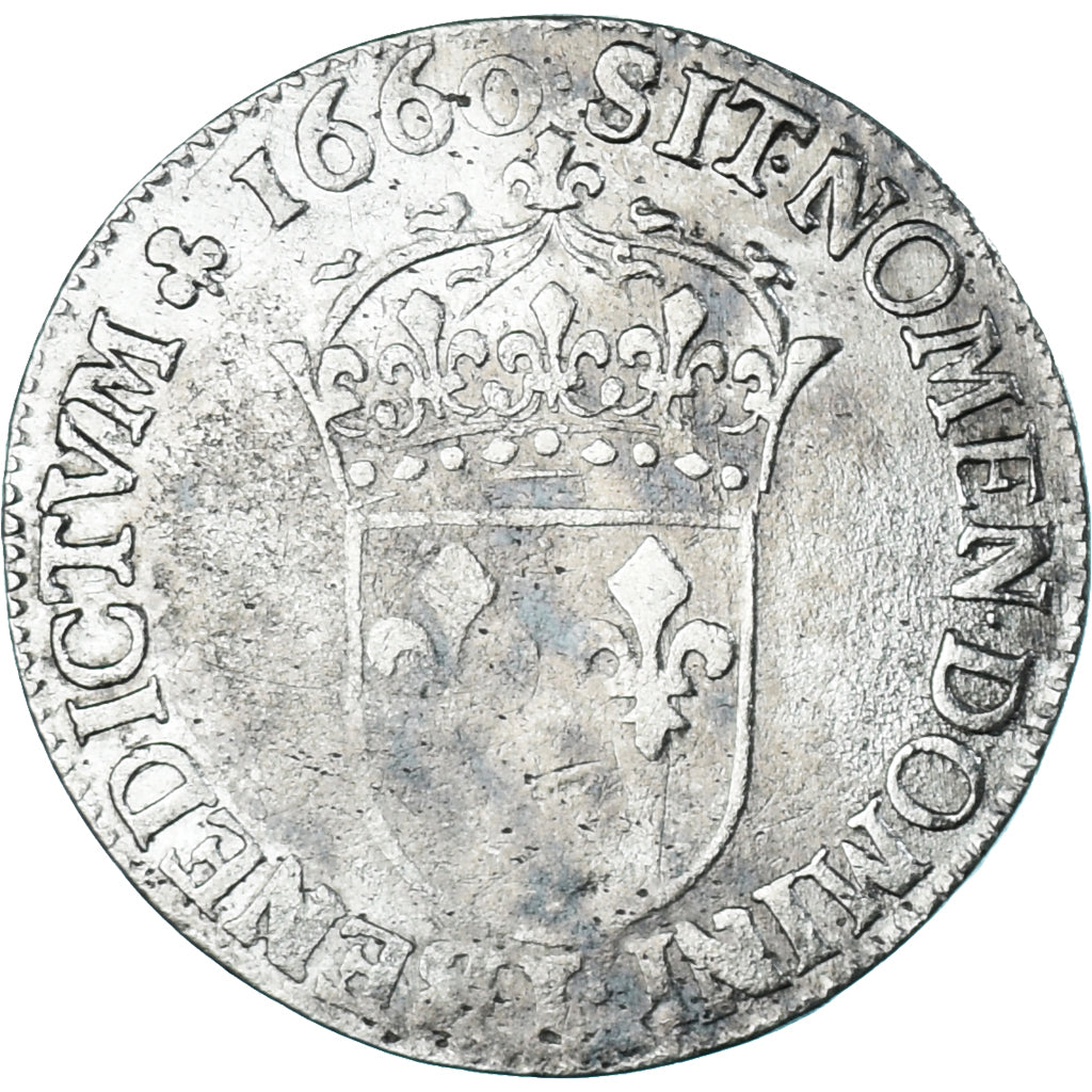 Coin, France, Louis XIV, 1/2 Écu à la mèche longue, 1/2 Ecu, 1660, Limoges