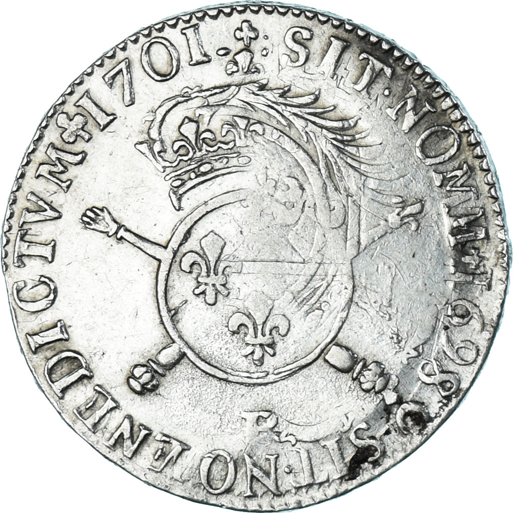 Moneta, Francia, Louis XIV, 1/2 Écu aux insignes, 1/2 ECU, 43 Sols, 1701