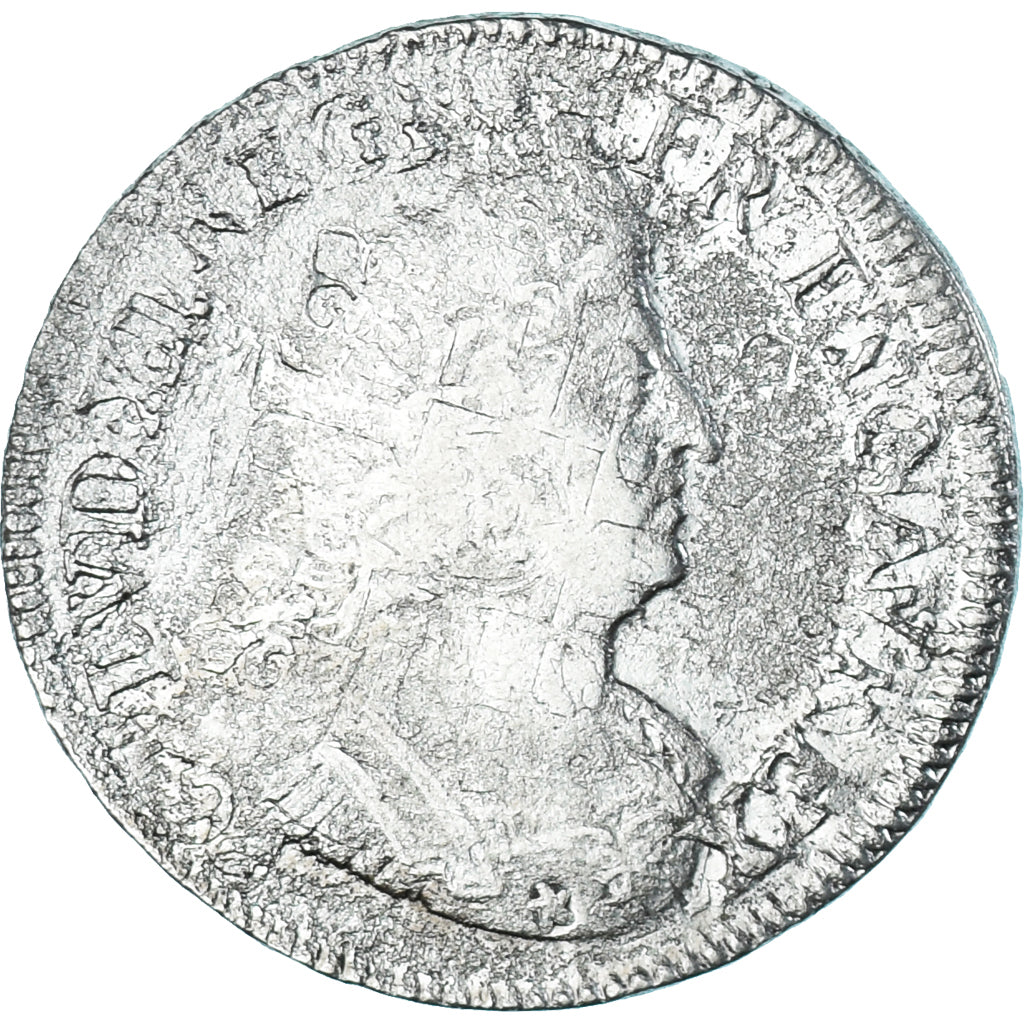 Moeda, França, Louis XIV, 1/2 Écu aux palmes, 1/2 Ecu, 1694, Paris, réformé