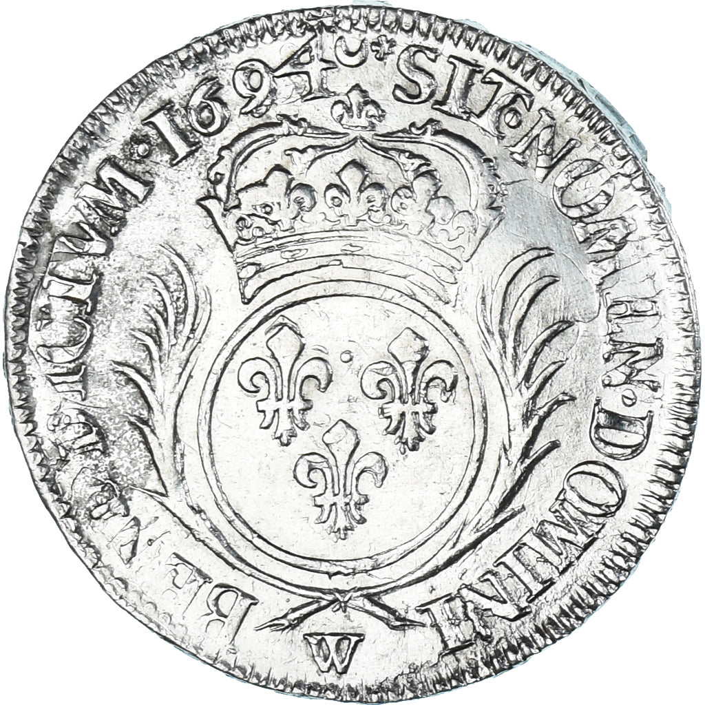 Moneda, Francia, Louis XIV, 1/2 Écu aux palmes, 1/2 Ecu, 1694, Lille