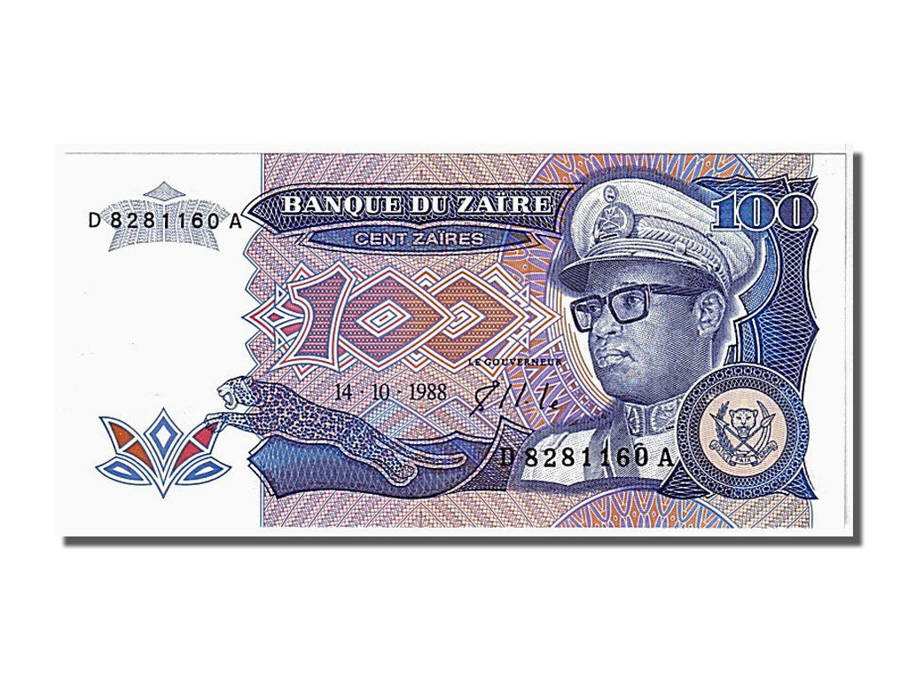 Banknote, Zaire, 100 Zaïres, 1988, 1988-10-14, UNC(65-70)