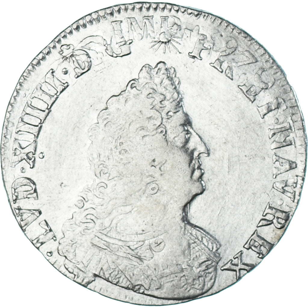 Coin, France, Louis XIV, 1/2 Écu aux insignes, buste du type aux palmes, 1/2
