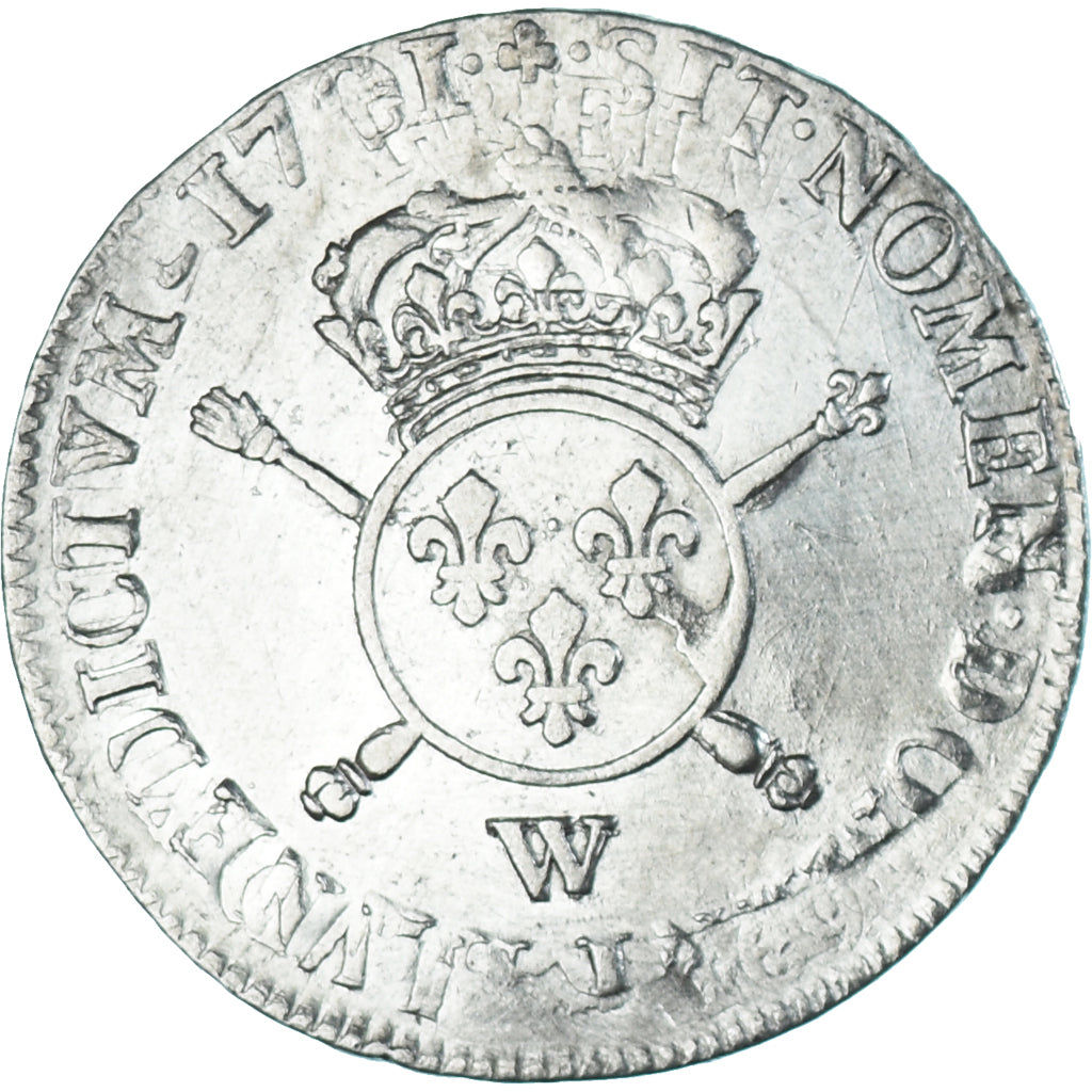 Coin, France, Louis XIV, 1/2 Écu aux insignes, buste du type aux palmes, 1/2