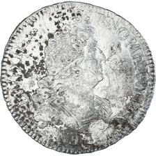 Coin, France, Louis XIV, 1/2 écu aux 8L, 2e type, Paris, réformé, VF(20-25)