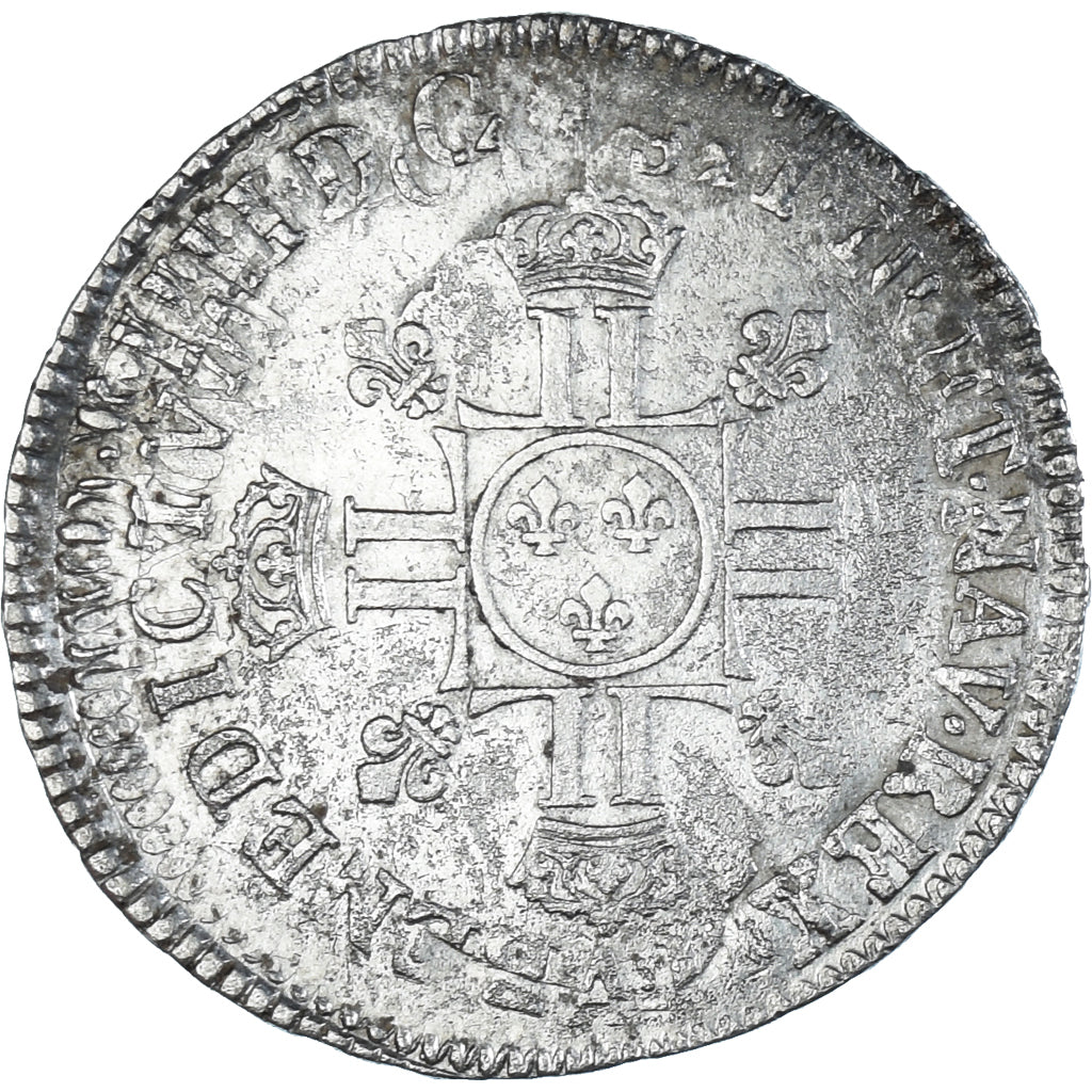 Coin, France, Louis XIV, 1/2 écu aux 8L, 2e type, Paris, réformé, VF(20-25)