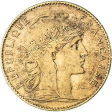 Moeda, França, Marianne, 10 Francs, 1900, Paris, VF(30-35), Dourado, KM:846