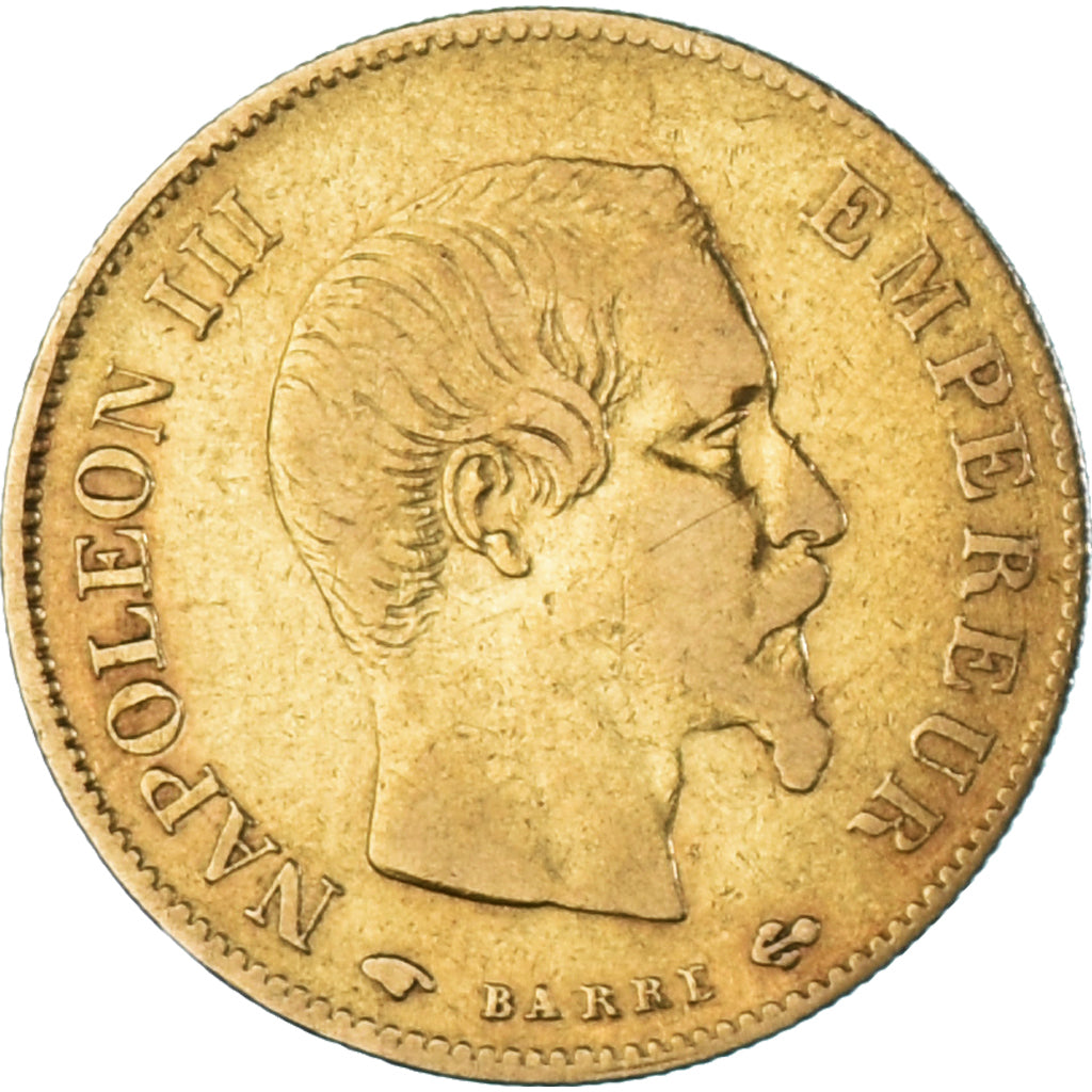 Münze, Frankreich, Napoleon III, 10 Francs, 1859, Paris, S+, Gold, KM:784.3