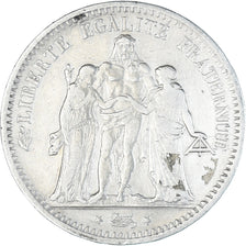 Moneta, Francia, Hercule, 5 Francs, 1848, Paris, MB+, Argento, KM:756.1