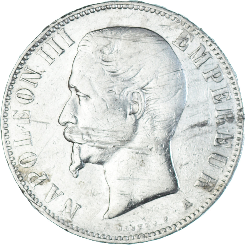 Coin, France, Napoleon III, 5 Francs, 1856, Paris, VF(30-35), Silver, KM:782.1
