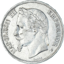Coin, France, Napoleon III, 5 Francs, 1868, Strasbourg, EF(40-45), Silver