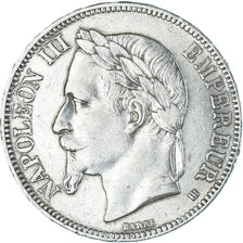 Coin, France, Napoleon III, 5 Francs, 1867, Strasbourg, EF(40-45), Silver