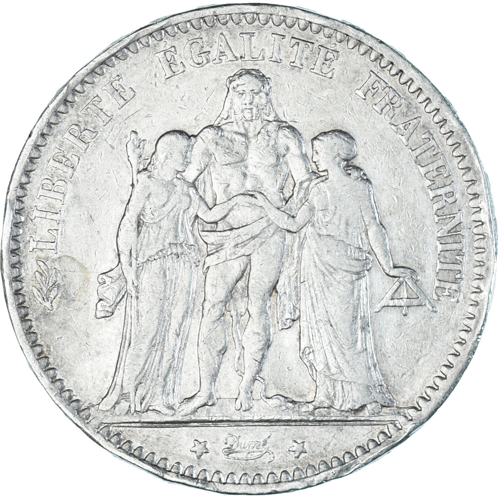 Moneta, Francia, Hercule, 5 Francs, 1875, Paris, MB+, Argento, KM:820.1