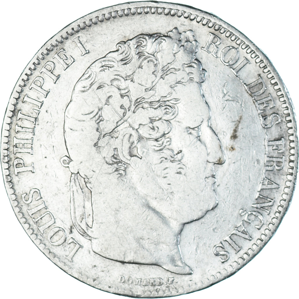 Moneta, Francia, Louis-Philippe, 5 Francs, 1841, Lille, MB+, Argento, KM:749.13
