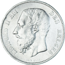 Coin, Belgium, Leopold II, 5 Francs, 5 Frank, 1875, EF(40-45), Silver, KM:24