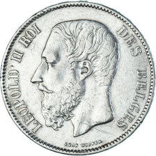 Coin, Belgium, Leopold II, 5 Francs, 5 Frank, 1870, EF(40-45), Silver, KM:24