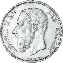 Coin, Belgium, Leopold II, 5 Francs, 5 Frank, 1870, EF(40-45), Silver, KM:24