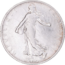 Munten, Frankrijk, Semeuse, 2 Francs, 1918, Paris, ZF+, Zilver, KM:845.1