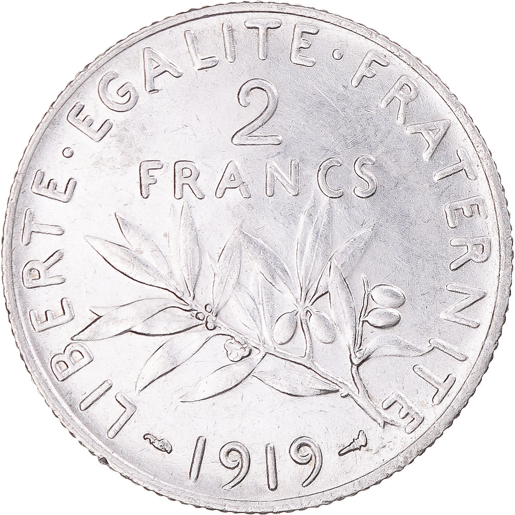 Monnaie, France, Semeuse, 2 Francs, 1919, Paris, TTB+, Argent, Gadoury:532