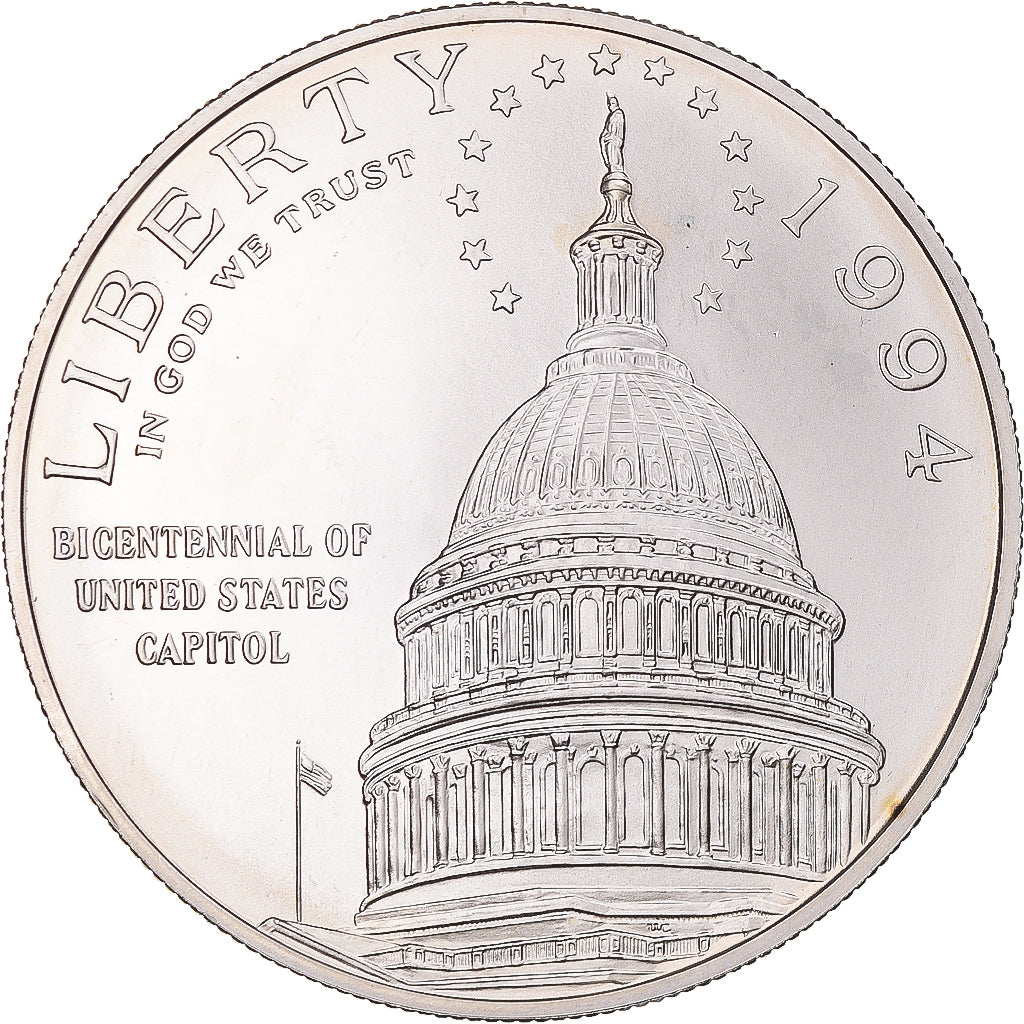 Moneta, Stati Uniti, Bicentenaire du Capitole, Dollar, 1994, U.S. Mint, Denver