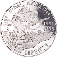 Monnaie, États-Unis, D.DAY 6 Juin 1944, Dollar, 1995, West Point, Proof, SPL