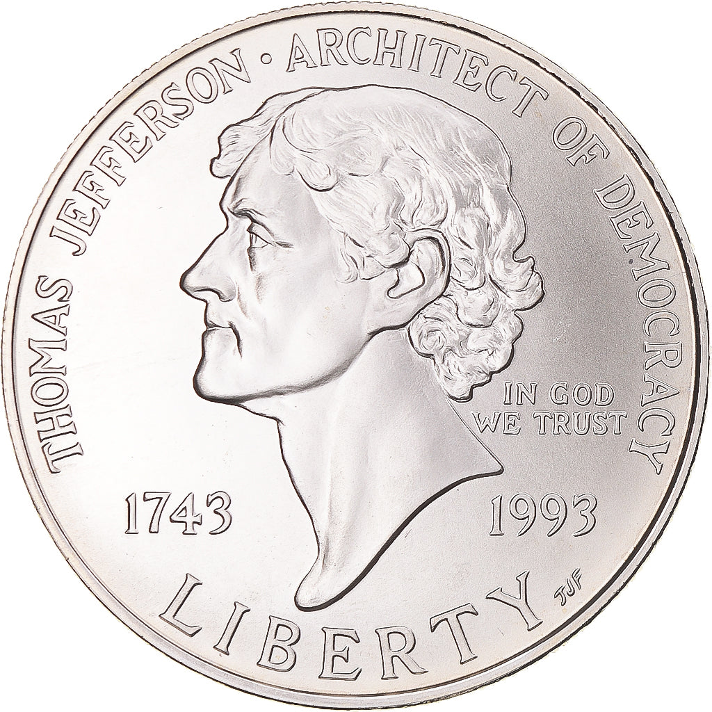 Münze, Vereinigte Staaten, Dollar, 1993, U.S. Mint, Philadelphia, UNZ+, Silber