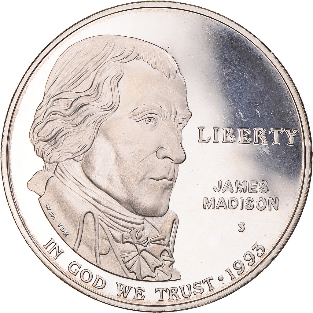Moneta, Stati Uniti, James Madison, Dollar, 1993, U.S. Mint, San Francisco, FDC