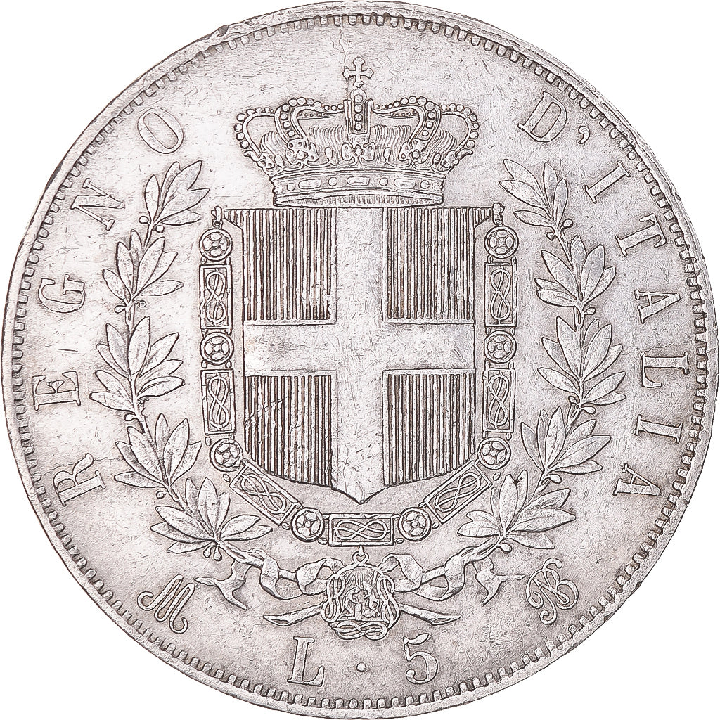 Münze, Italien, Vittorio Emanuele II, 5 Lire, 1873, Milan, SS+, Silber, KM:8.3