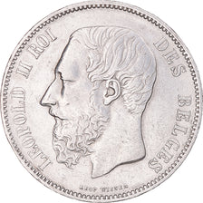 Münze, Belgien, Leopold II, 5 Francs, 5 Frank, 1867, SS, Silber, KM:24