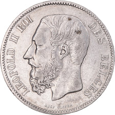 Monnaie, Belgique, Leopold II, 5 Francs, 5 Frank, 1869, TTB, Argent, KM:24