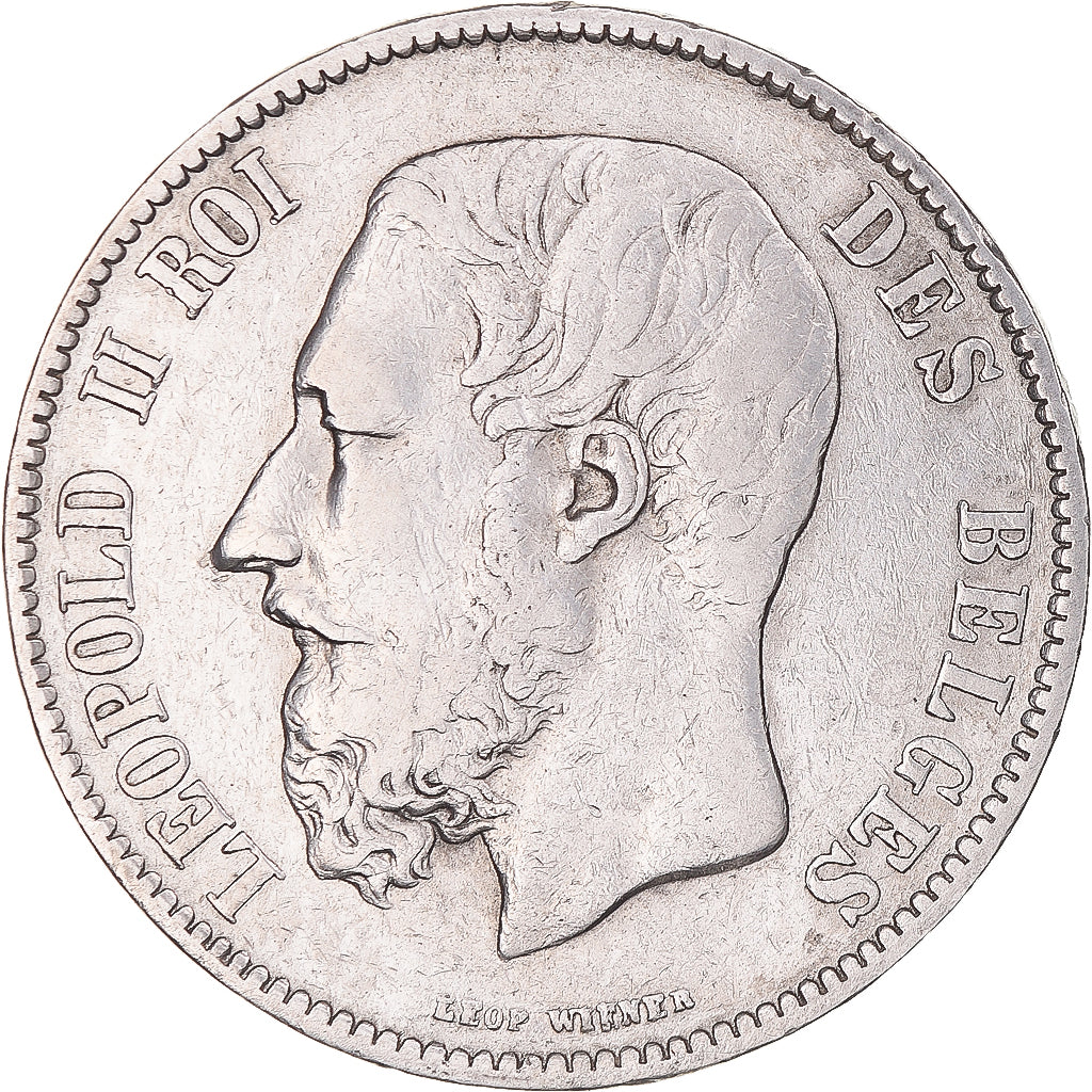 Münze, Belgien, Leopold II, 5 Francs, 5 Frank, 1872, S+, Silber, KM:24