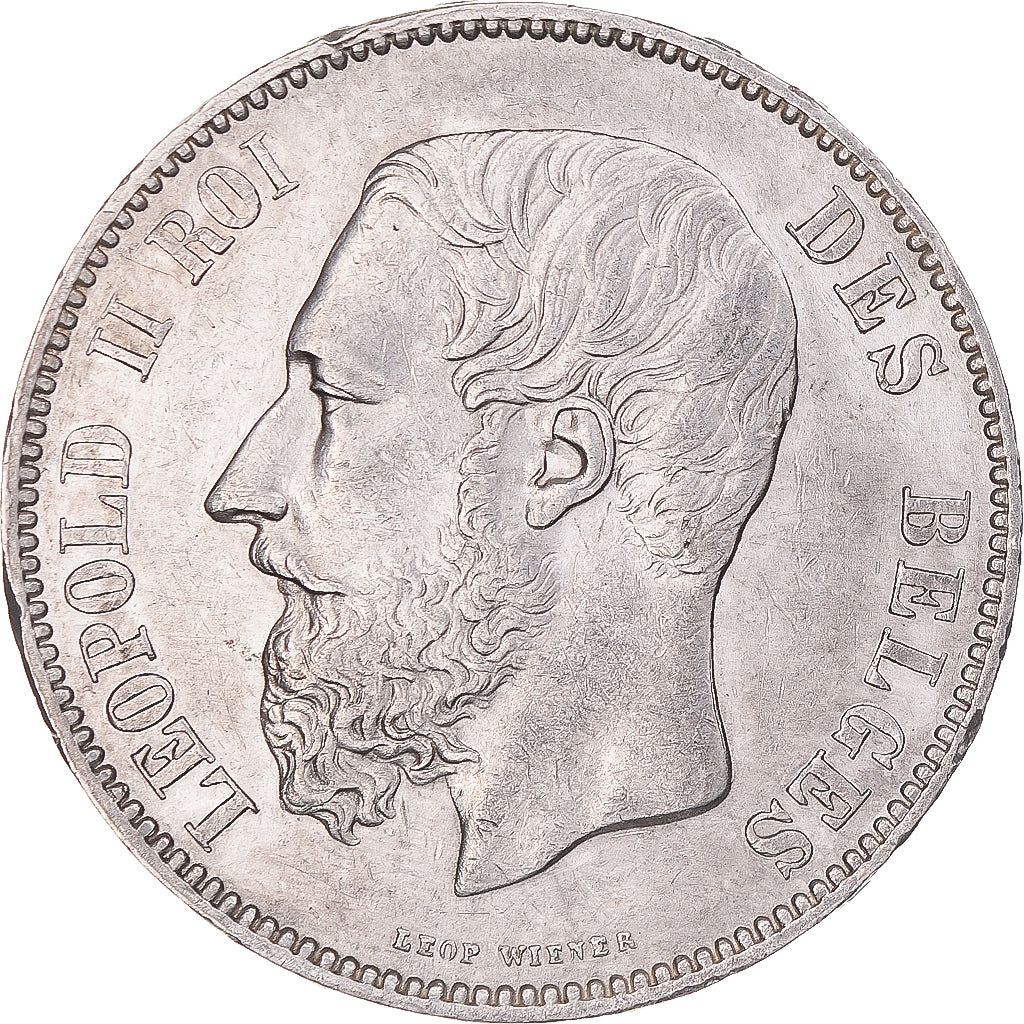 Monnaie, Belgique, Leopold II, 5 Francs, 5 Frank, 1875, TTB+, Argent, KM:24