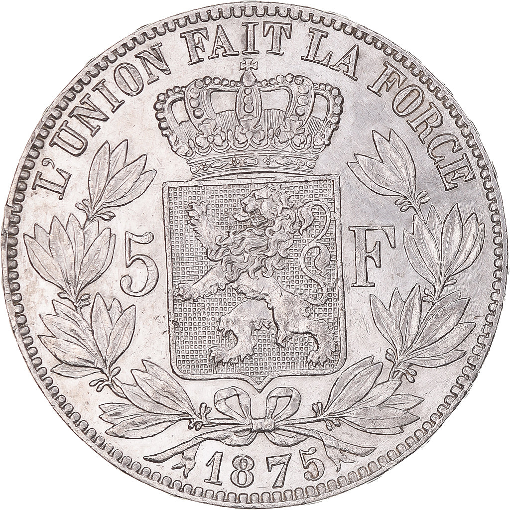 Monnaie, Belgique, Leopold II, 5 Francs, 5 Frank, 1875, TTB+, Argent, KM:24