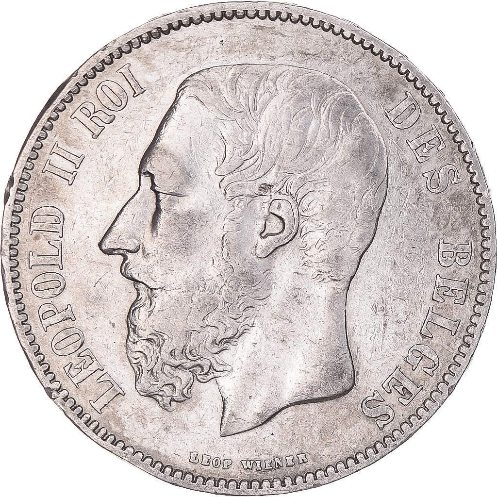 Monnaie, Belgique, Leopold II, 5 Francs, 5 Frank, 1876, TTB, Argent, KM:24