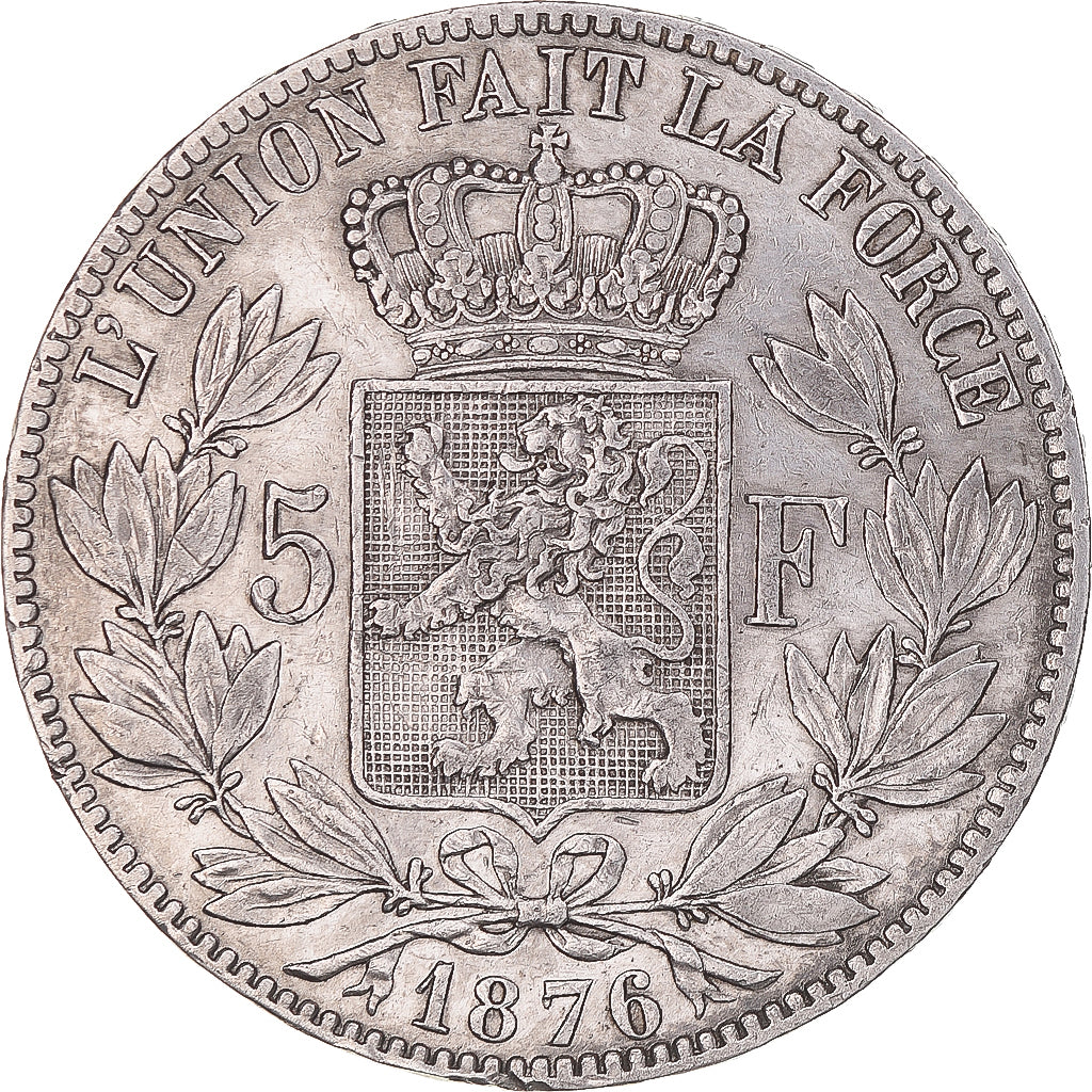 Monnaie, Belgique, Leopold II, 5 Francs, 5 Frank, 1876, TTB, Argent, KM:24